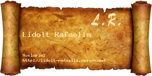 Lidolt Rafaella névjegykártya